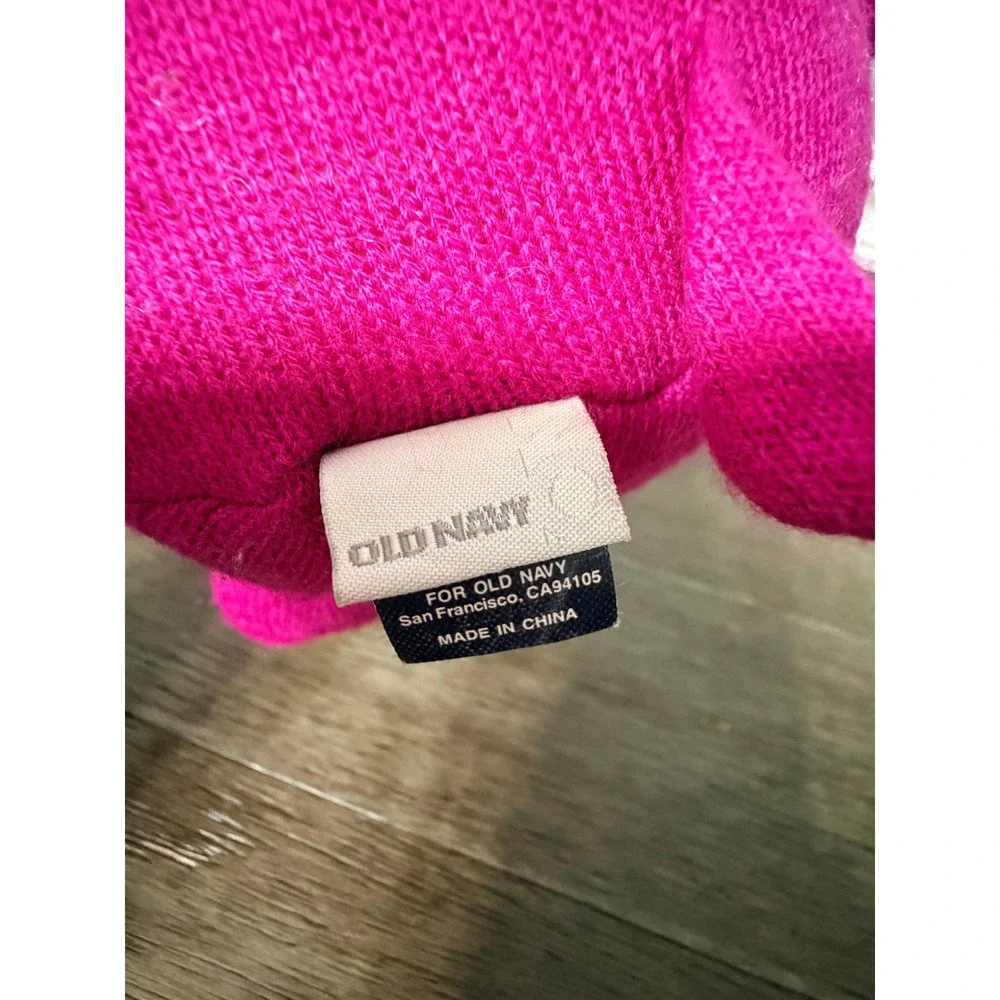 Old Navy Magenta‎ Pink Knit Hippo Plush Stuffed Animal Toy